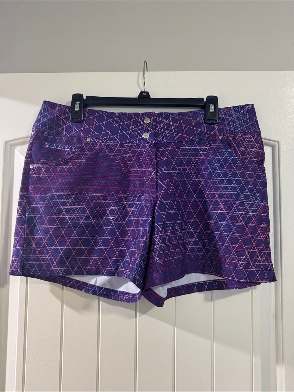 Slazenger Purple Geometric Athletic Shorts